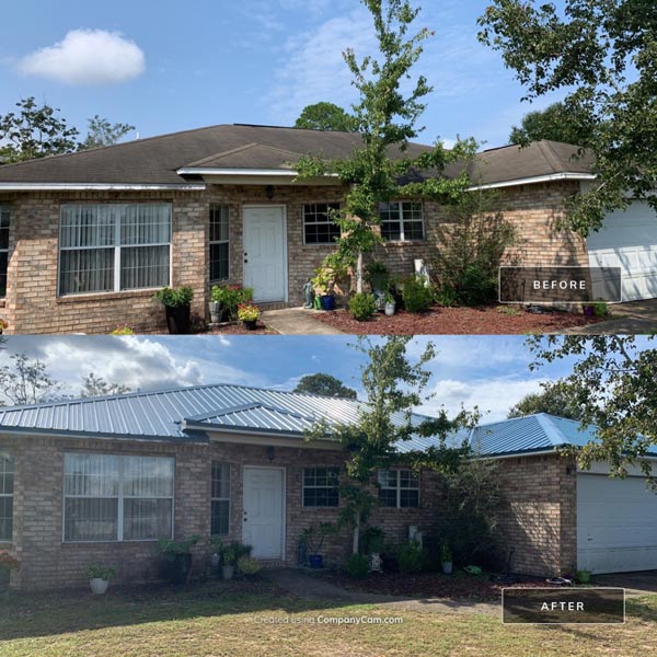 Laurel Hill Roofing Contractor | CQ Roofing 1 Before and after photo
